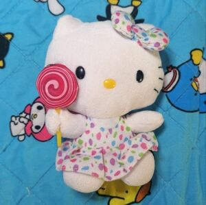 Hello Kitty TY Plush with Colorful Polka Dots